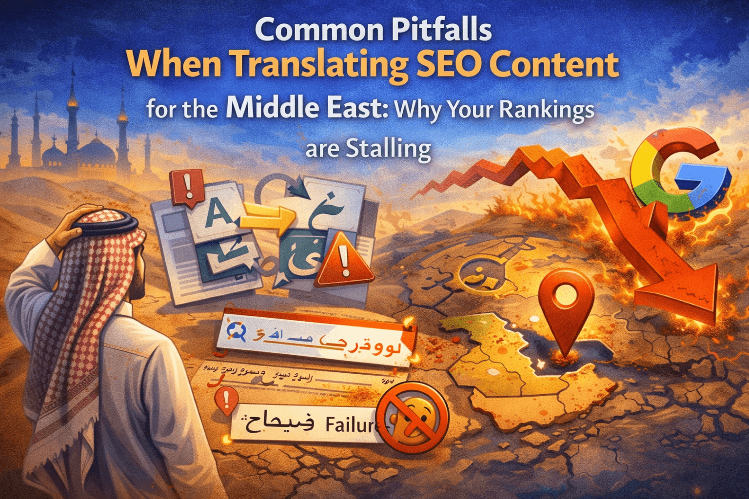 Executive guide to avoiding translation errors in Arabic SEO campaigns and Middle East content marketing strategy.